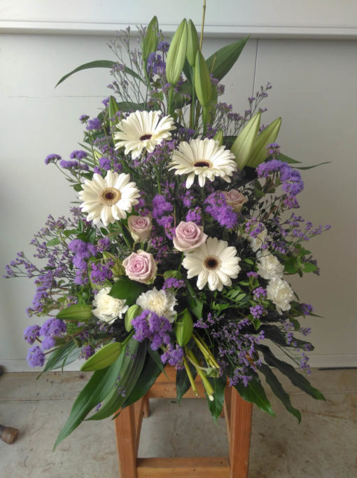 Arrangement hauteur Classique « Lys & Gerbera » <br> Réf : DE003