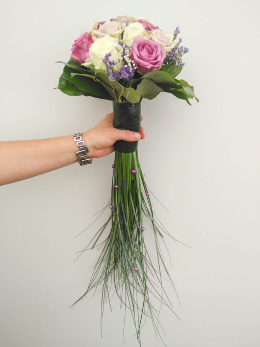 Bouquet de la mariée "15 Roses & Gypsophile" <br> Réf : BM002 – Image 2