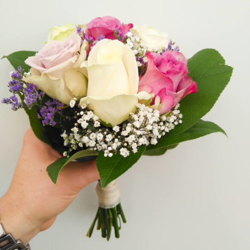 Bouquet de la mariée "Roses & Limonium" <br> Réf : BM011 – Image 2