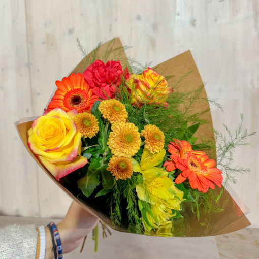 Bouquet toute occasion orangé <br> Réf : T002