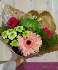 Bouquet longues tiges "Tons roses"  Réf : BS005