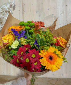 Bouquet longues tiges "Tons oranges"  Réf : BS006