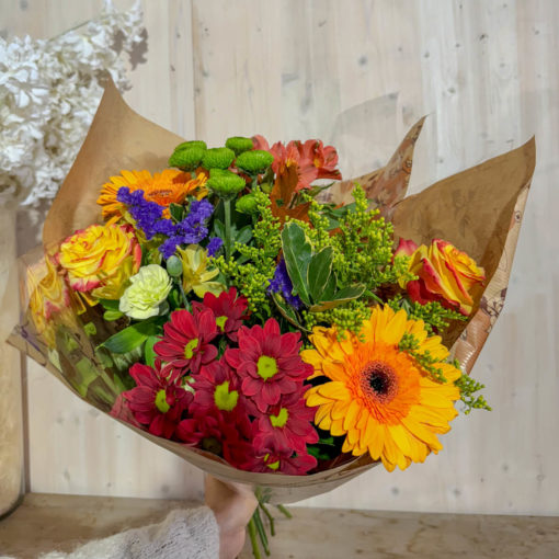 Bouquet longues tiges "Tons oranges"  Réf : BS006