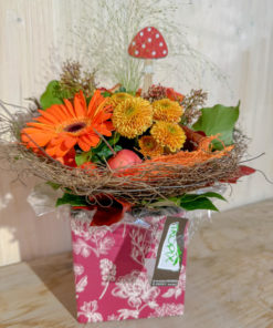 Bouquet rond "Tons oranges"  Réf : BS007