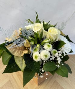 Bouquet de Noël Rose&Poinsettia <br> Ref : BQN002