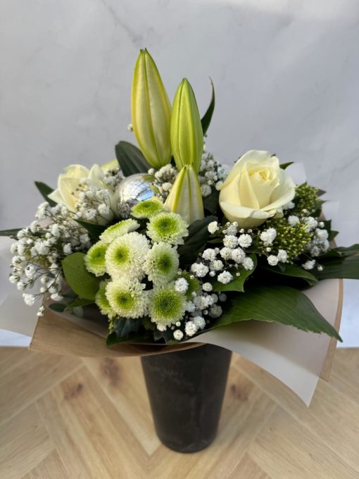 Bouquet Blanc Rose&Lys <br> Ref : T014