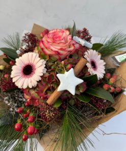 Alternative view of Bouquet de Noël Rosé <br> Ref : BQN006