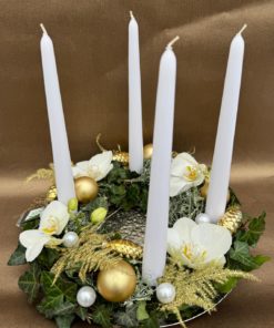 Composition de Noël Orchidée  <br> Ref : BQN009