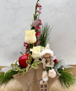 Bouquet de Noel Lisianthus<br> Ref : BQN016
