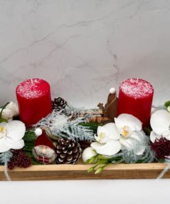 Chemin Table Noel Rouge<br> Ref : BQN017