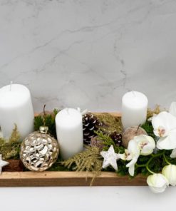 Chemin Table Noel Blanc<br> Ref : BQN018