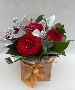 Bouquet de Noel Roses Rouge<br> Ref : BQN014
