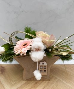 Composition Noel Rose & Gerbera<br> Ref : BQN023