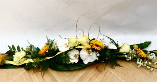Composition de Table Gerbera Orchidée<br>AT006