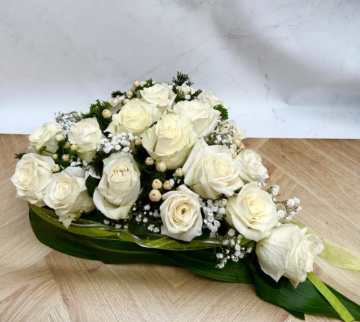 Coeur de Roses Blanches <br>DFC001