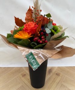 Bouquet volume mi-long "Tons oranges"  Réf : BS011