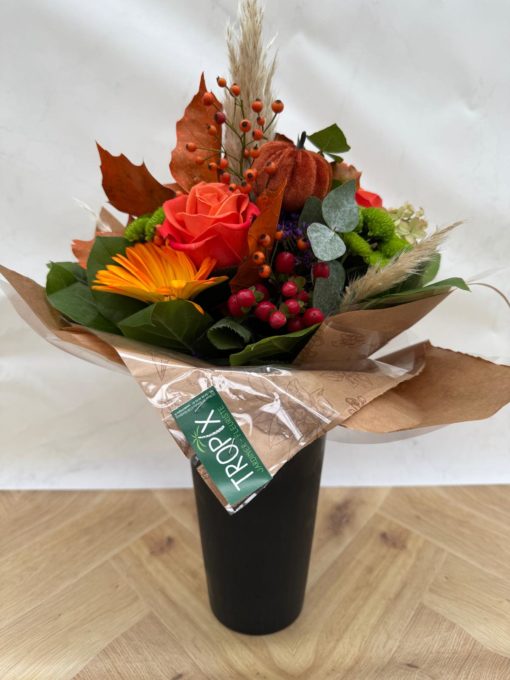 Bouquet volume mi-long "Tons oranges"  Réf : BS011
