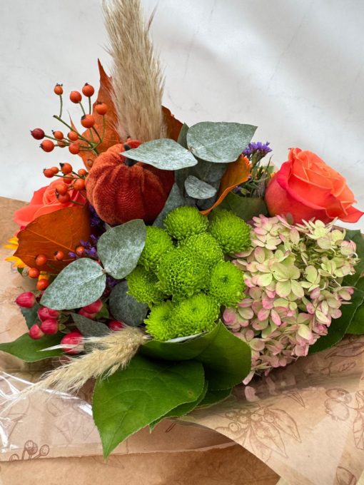 Bouquet volume mi-long "Tons oranges"  Réf : BS011 – Image 2