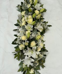 Dessus de cercueil Blanc <br> Réf : DC008