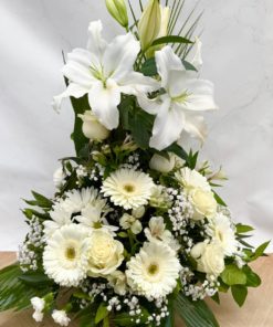 Arrangement forme haute blanc   <br> Réf : DAE005