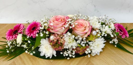 Arrangement Table Rose & Perles <br>AT007