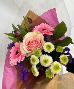 Alternative view of Bouquet  rose germini <br>T021