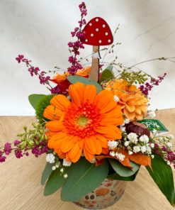 Composition automnale gerbera<br>  Réf : BS019
